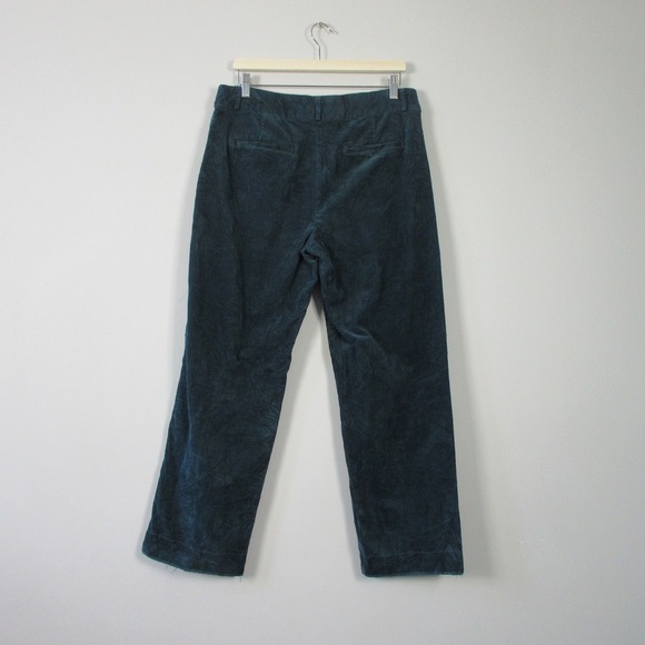 Banana Republic Corduroy Straight Leg Trousers Women Blue 12 Cotton Casual 558 - Picture 2 of 12